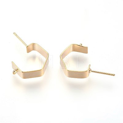 Brass Ear Stud Findings LS-X-KK-S345-022G-1