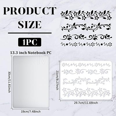 Large Plastic Reusable Drawing Painting Stencils Templates DIY-WH0202-454-1