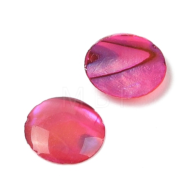 Natural Abalone Shell/Paua Shell Resin Cabochons SSHEL-K003-8MM-01-1