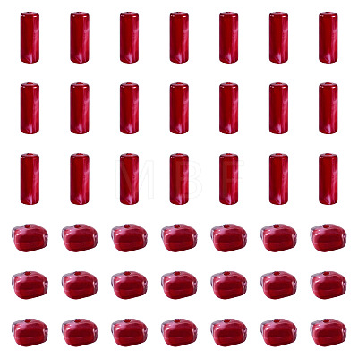 90Pcs 2 Styles Opaque Acrylic Imitation Gemstone Beads OACR-TA0005-14B-1