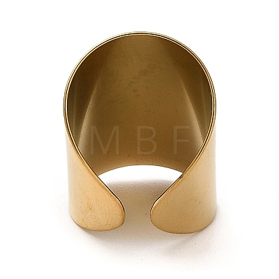 304 Stainless Steel Open Cuff Ring RJEW-Z015-02G-1
