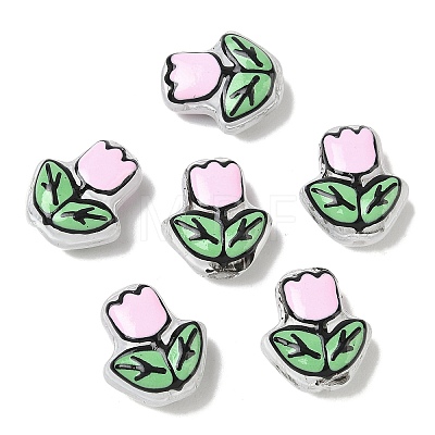 Transparent Glass Enamel Beads LAMP-C023-01D-1