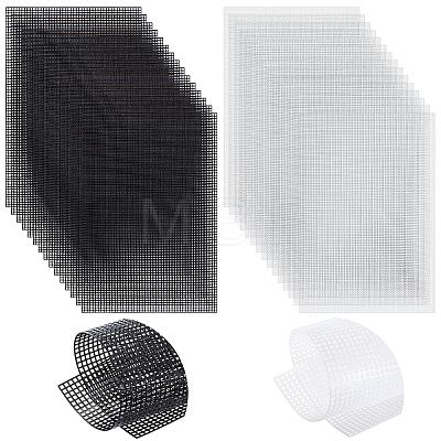 30Pcs 2 Colors PE Mesh Canvas Sheets AJEW-WR0003-60-1