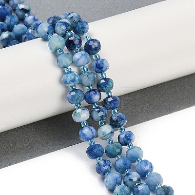 Natural Dyed White Jade Beads Strands G-H057-A22-03-1