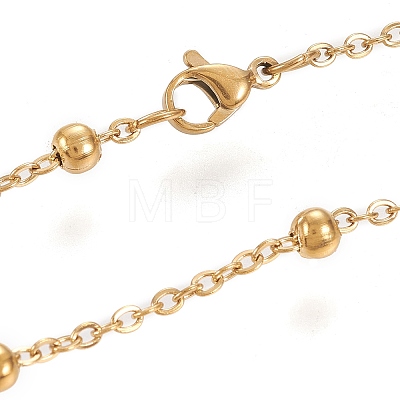 304 Stainless Steel Cable Chain Necklaces X-NJEW-M183-5G-1