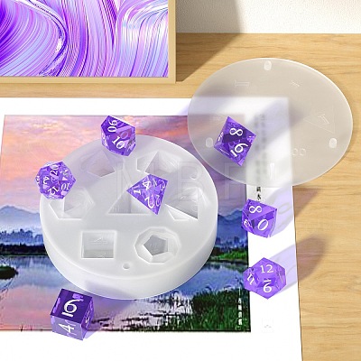 DIY Polyhedral Game Dice Silicone Molds PW-WG25879-01-1