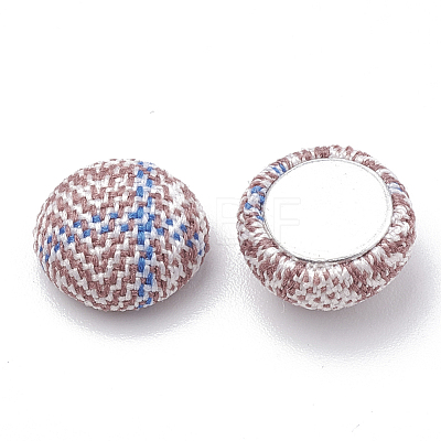Handmade Cloth Fabric Covered Cabochons WOVE-Q071-06A-06-1