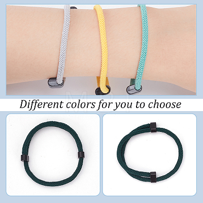 20Pcs 20 Colors Braided Rope Polyester Cord Bracelets Set BJEW-AN0001-49-1