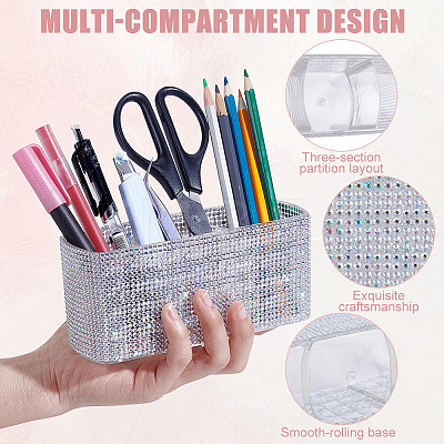 3-Section Plastic Rhinestone Storage Boxes AJEW-WH0752-784A-1