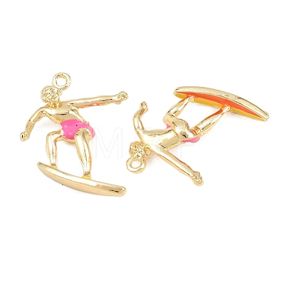 Alloy Enamel Pendants FIND-B062-11G-1