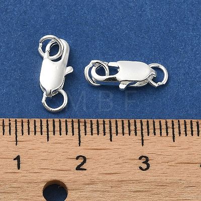 Brass Lobster Claw Clasps KK-P249-05A-S-1