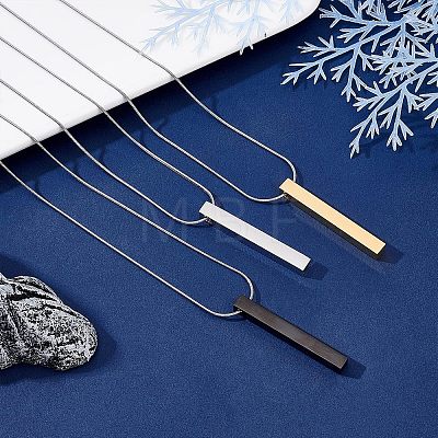 Unicraftale DIY Rectangle Pendant Necklace Making Kits DIY-UN0003-52-1