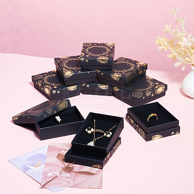 10Pcs Sun Moon Star Printed Cardboard Gift Boxes CBOX-TA0001-21C-1