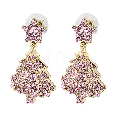 Alloy Dangle Stud Earrings EJEW-H173-02G-01-1