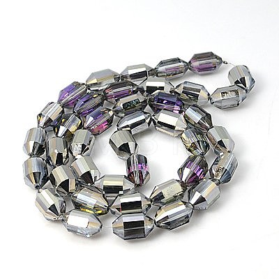 Electroplated Glass Beads EGLA-E006-14-1