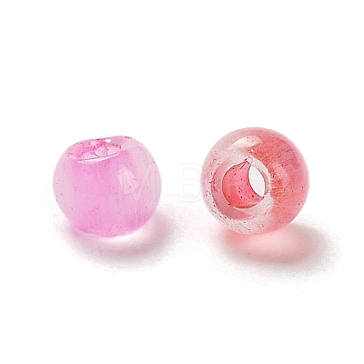 Cat Eye Style Glass Round Seed Beads GLAA-G110-01B-1