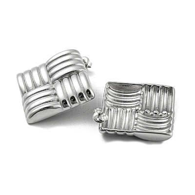 Non-Tarnish 304 Stainless Steel Stud Earrings LS-EJEW-M233-12P-1
