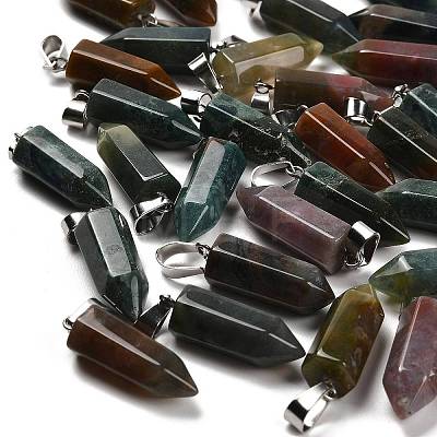 Natural Indian Agate Pendants G-Z067-07P-23-1