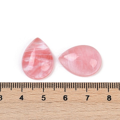 Cherry Quartz Glass Cabochons G-H094-01A-33-1