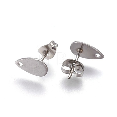 304 Stainless Steel Stud Earring Findings STAS-O119-11A-P-1