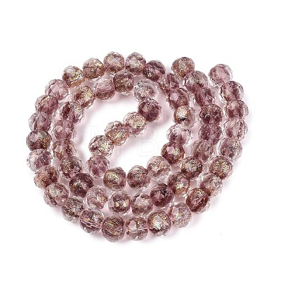 Handmade Foil Glass Beads FOIL-Q001-02F-1