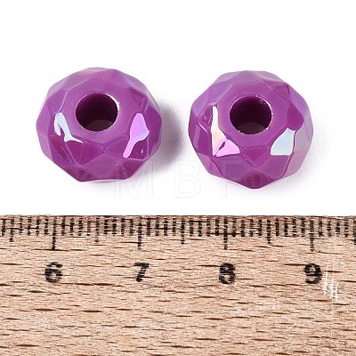 Opaque Acrylic European Beads OACR-E033-23G-1