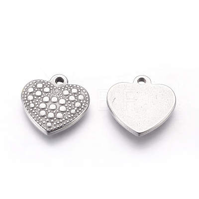 304 Stainless Steel Textured Pendants STAS-L212-044A-1