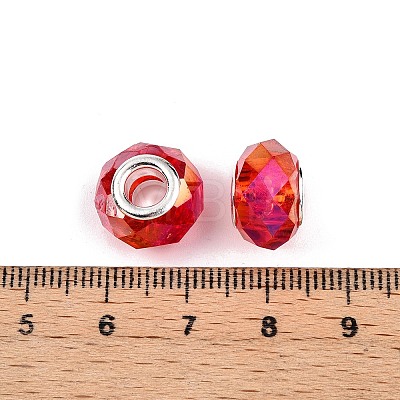 Transparent Glass European Beads GPDL-N004-D14mm-A04-1