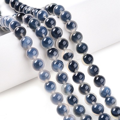 Dyed Natural Agate Beads Strands G-T141-14A-1