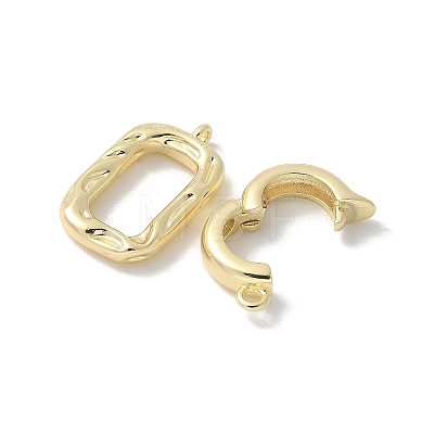 Brass Fold Over Clasps KK-U052-23G-1