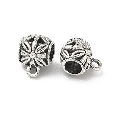 Tibetan Style Alloy Tube Bails PALLOY-S079-063AS-1