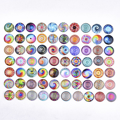 Flat Back Glass Cabochons GGLA-S047-04A-10mm-1