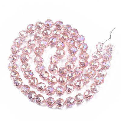 Transparent Glass Beads Strands EGLA-T008-14B-01-1