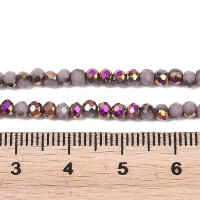 Electroplate Glass Beads Stradns EGLA-H114-02B-10-1