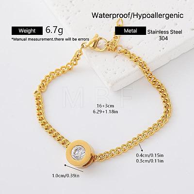 304 Stainless Steel Link Bracelets for Women NS7059-6-1
