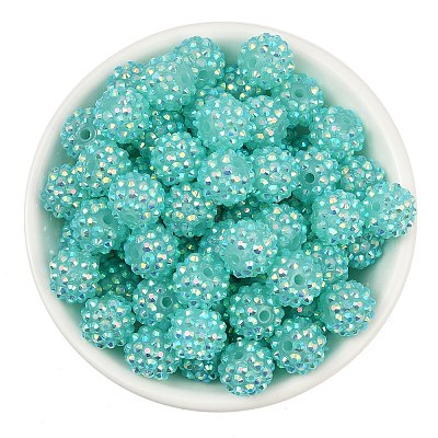 AB-Color Resin Rhinestone Beads RESI-S315-12x14-14-1
