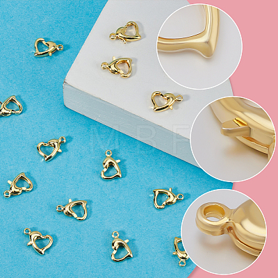 30Pcs Brass Lobster Claw Clasps KK-BBC0014-65G-1