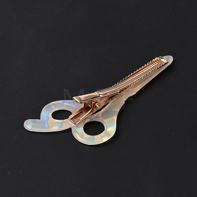 Acrylic Alligator Hair Clips OHAR-P020-02G-1