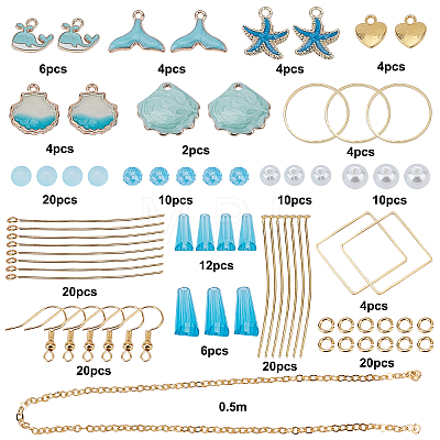 SUNNYCLUE DIY Ocean Theme Dangle Earring Making Kits DIY-SC0016-33-1
