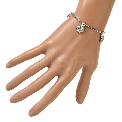 7Pcs Alloy Charm Bracelets BJEW-JB13656-1