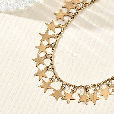 304 Stainless Steel Charm Bracelets for Women BJEW-D466-06G-1