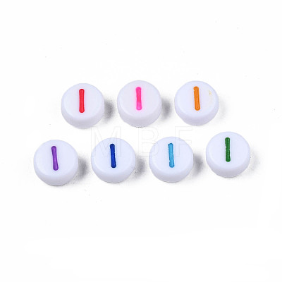 White Opaque Acrylic Beads MACR-T038-18-1-1