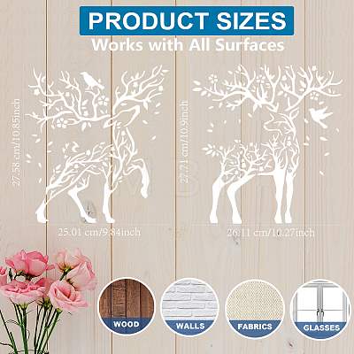 MAYJOYDIY US 1 Set PET Hollow Out Drawing Painting Stencils DIY-MA0004-70A-1