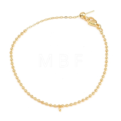 2MM Brass Ball Chain Bracelet Making KK-D238-01G-1