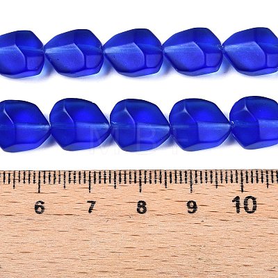 Frosted Glass Beads Strands GLAA-T023-30F-1