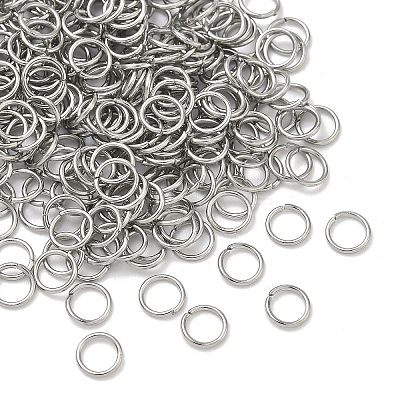 Tarnish Resistant 304 Stainless Steel Open Jump Rings X-STAS-Q186-02-6x0.8mm-1