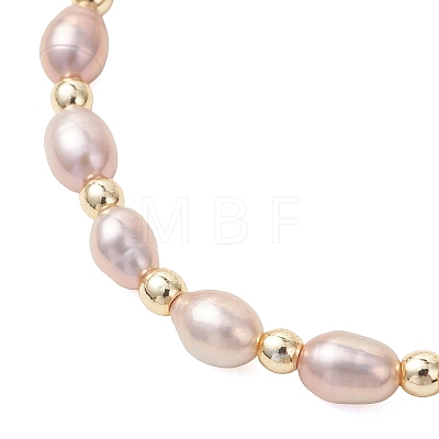 Natural Cultured Freshwater Pearl Beads Stretch Bracelets for Women BJEW-JB13540-01-1