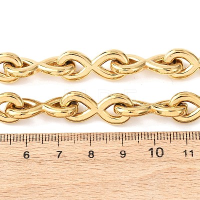 304 Stainless Steel Infinity Link Chain Necklaces for Women Men NJEW-F363-04G-1