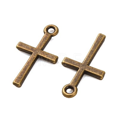 Cross Tibetan Style Alloy Pendants TIBEP-R344-21AB-FF-1