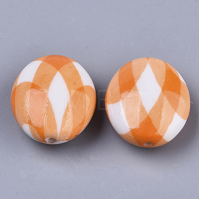 Painted Acrylic Beads X-ACRP-N002-01-1